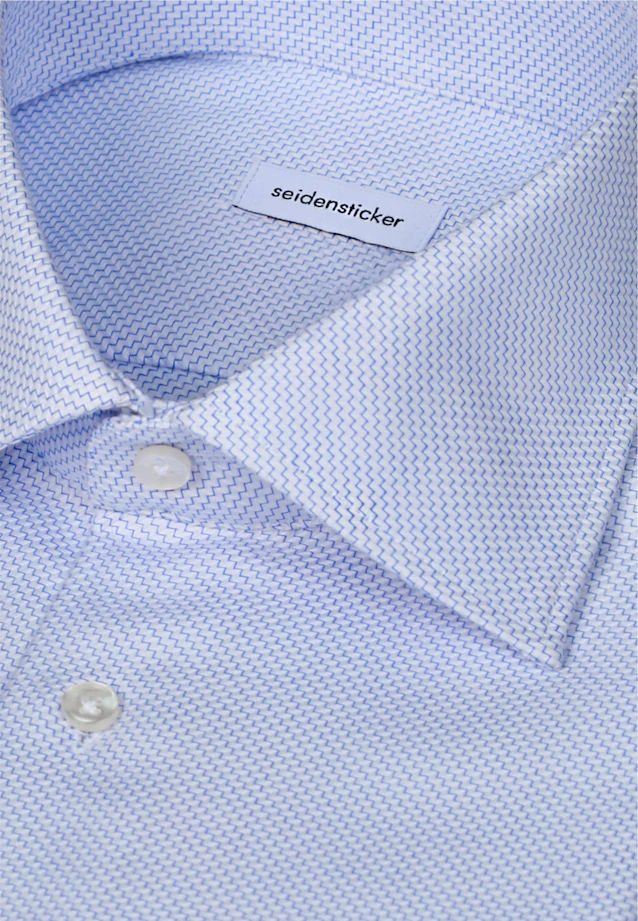X-Slim Business Hemd Struktur in Mittelblau |  Seidensticker Onlineshop