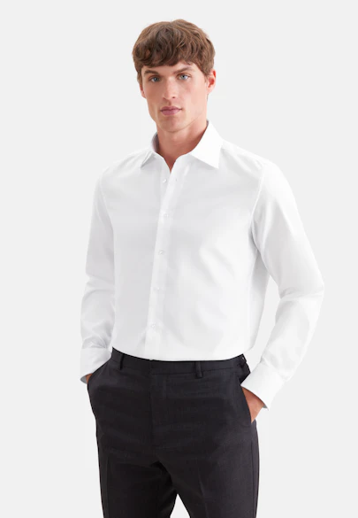 Slim Business shirt Structure in Weiß |  Seidensticker Onlineshop