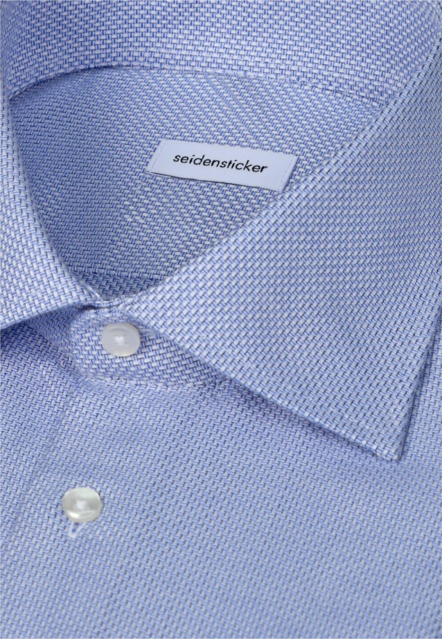 X-Slim Business shirt Structure in Mittelblau |  Seidensticker Onlineshop