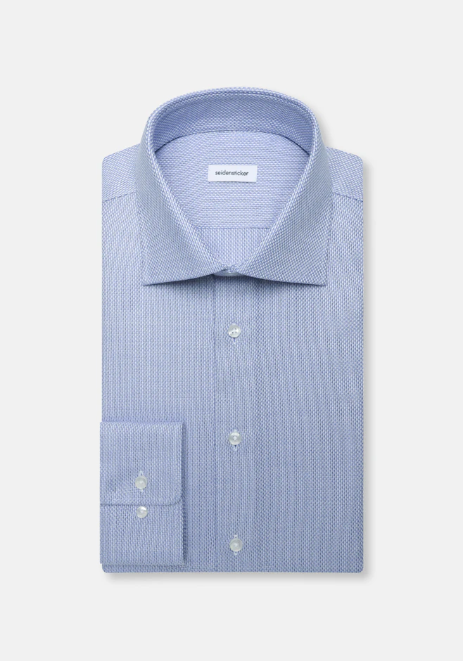 X-Slim Chemise d'affaires Structure dans Bleu Moyen | Boutique en ligne Seidensticker