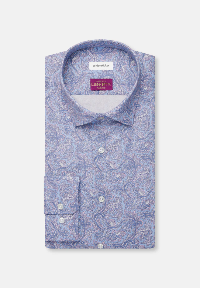 Slim Chemise d'affaires Imprimé dans Bleu Moyen | Boutique en ligne Seidensticker