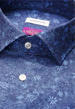Shaped Business shirt Print in Dunkelblau |  Seidensticker Onlineshop