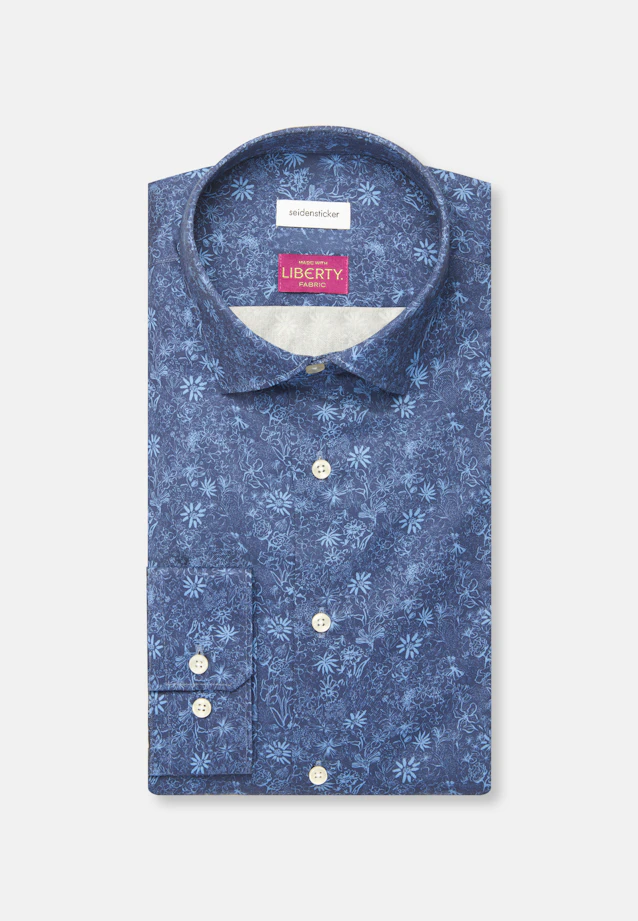 Shaped Business shirt Print in Dunkelblau |  Seidensticker Onlineshop