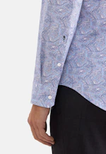 Shaped Business shirt Print in Mittelblau |  Seidensticker Onlineshop