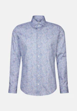 Shaped Business shirt Print in Mittelblau |  Seidensticker Onlineshop