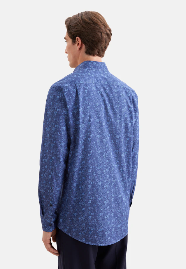 Regular Chemise d'affaires Imprimé in Bleu Foncé |  Seidensticker Onlineshop