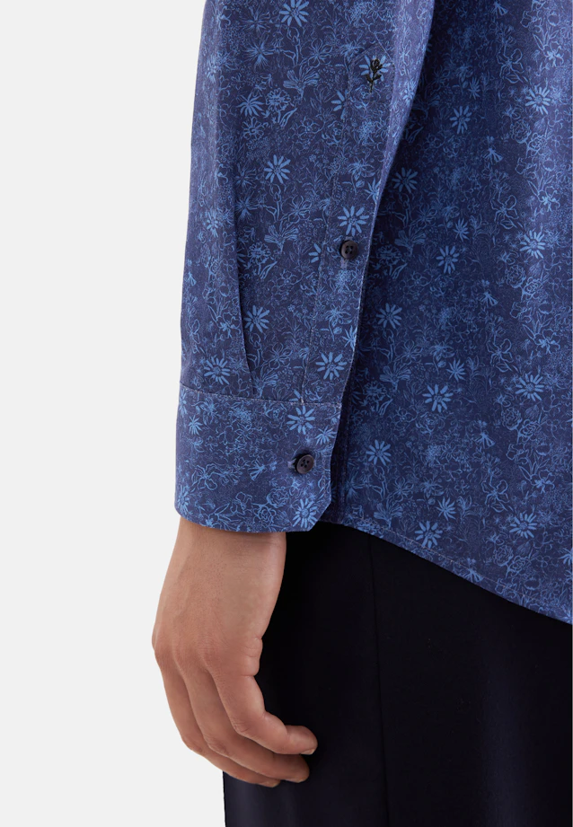 Regular Chemise d'affaires Imprimé in Bleu Foncé |  Seidensticker Onlineshop