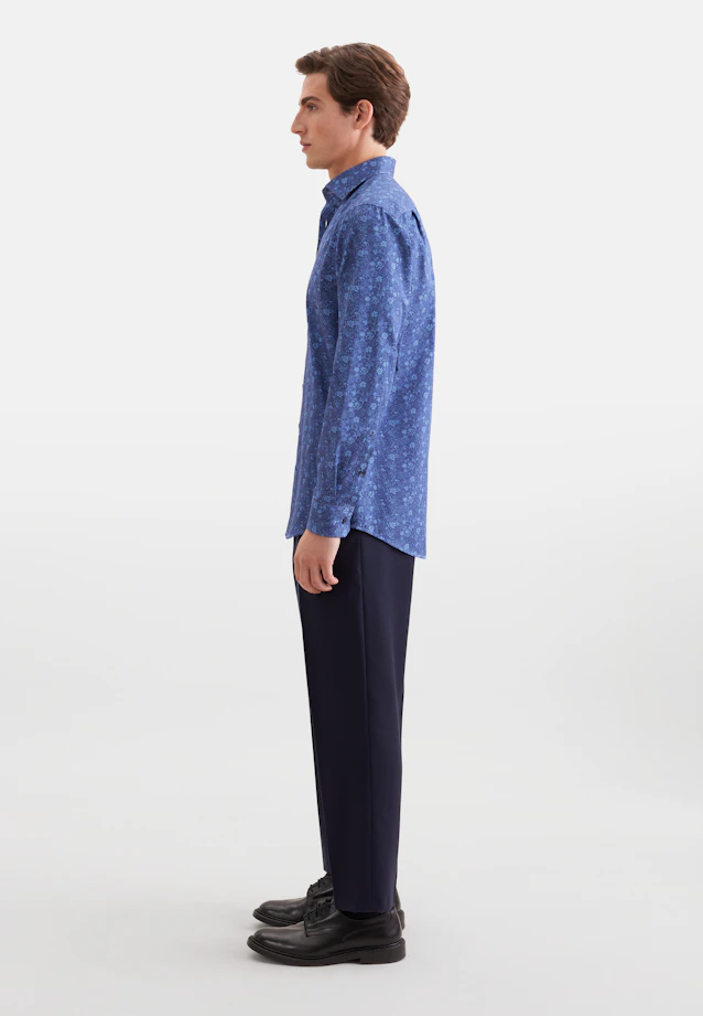 Regular Chemise d'affaires Imprimé in Bleu Foncé |  Seidensticker Onlineshop