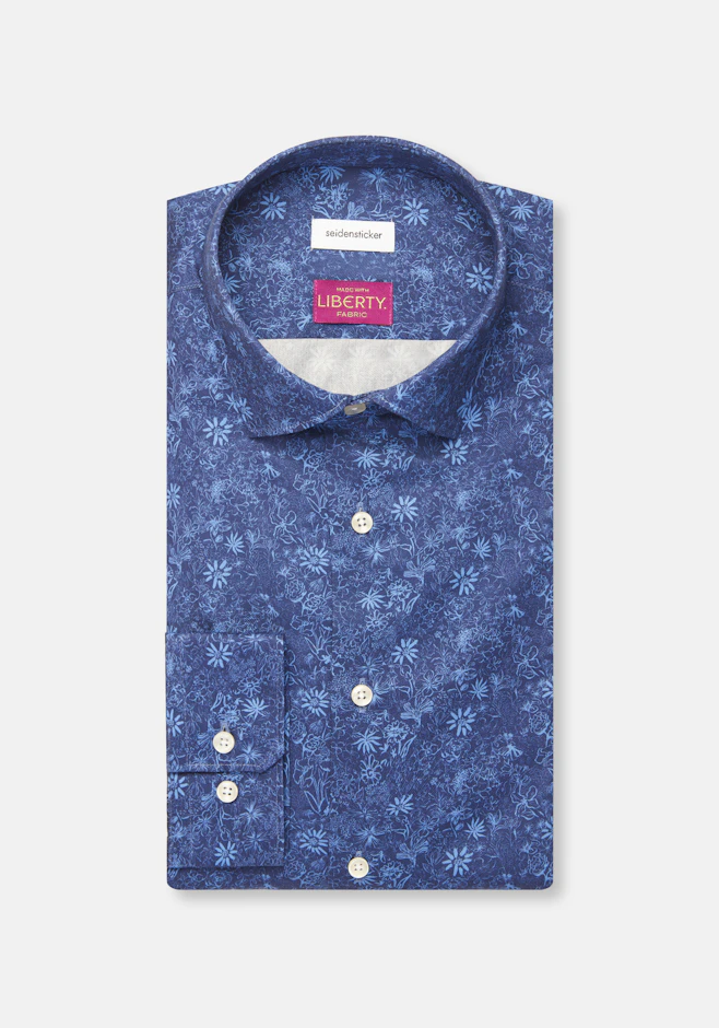 Regular Business shirt Print in Dunkelblau | Seidensticker online shop