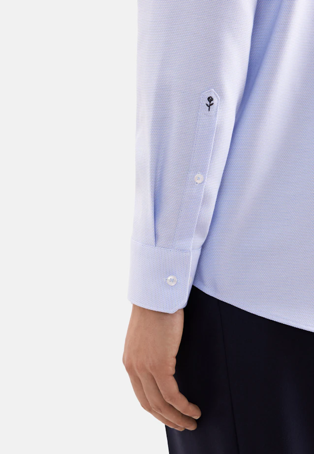 Comfort Business Hemd Struktur in Hellblau |  Seidensticker Onlineshop