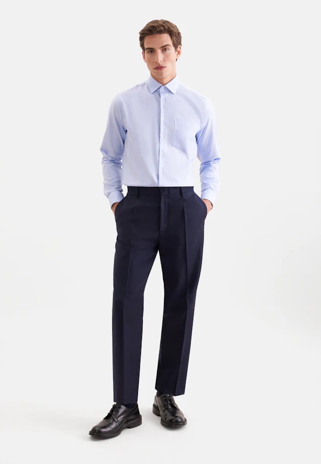 Comfort Business shirt Structure in Hellblau |  Seidensticker Onlineshop