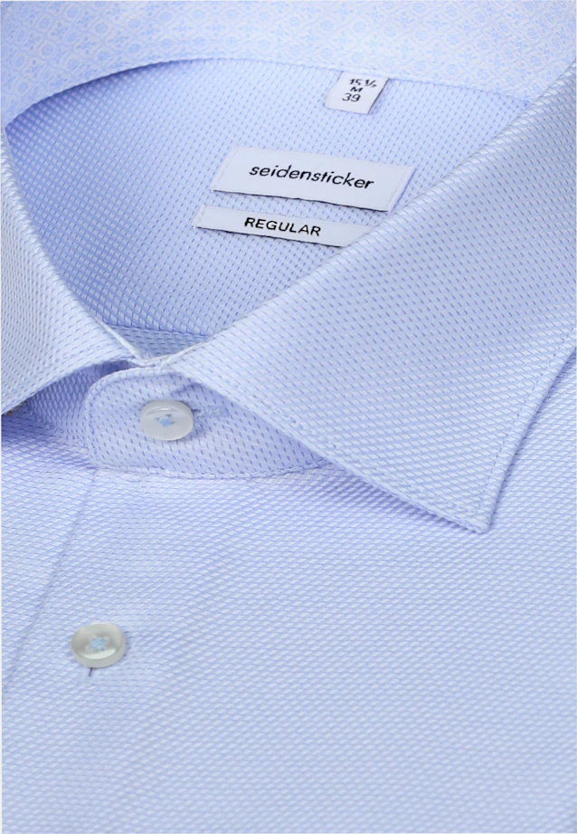 Comfort Chemise d'affaires Structure in Bleu Clair |  Seidensticker Onlineshop