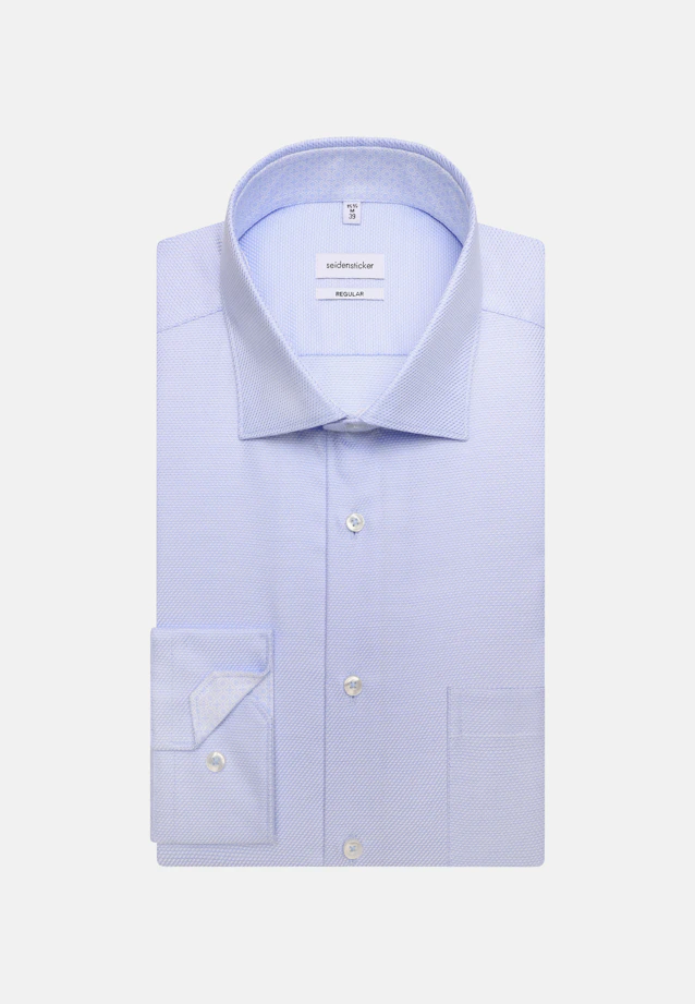 Comfort Chemise d'affaires Structure in Bleu Clair |  Seidensticker Onlineshop