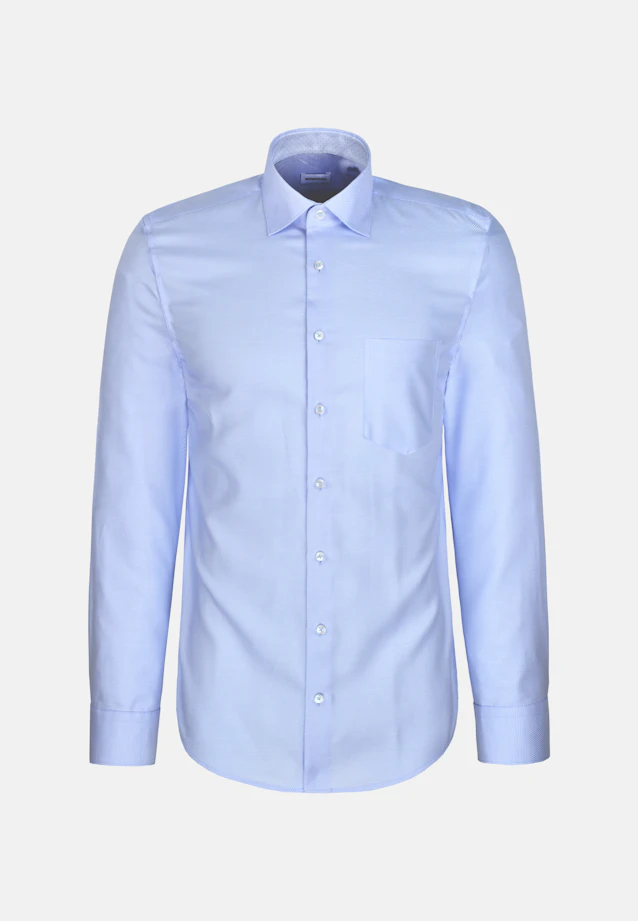 Comfort Chemise d'affaires Structure in Bleu Clair |  Seidensticker Onlineshop