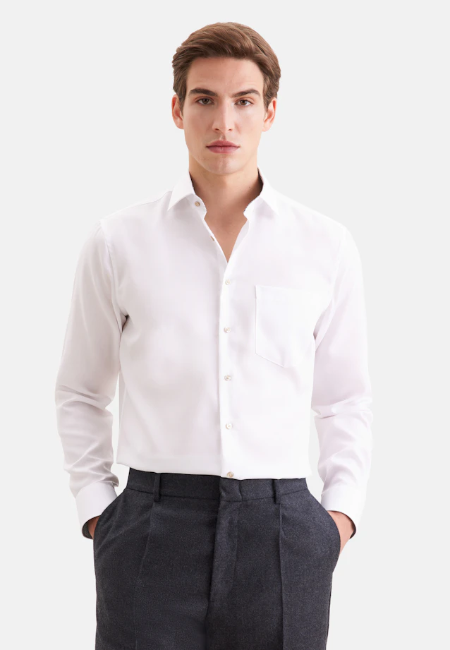 Comfort Business shirt Structure in Weiß |  Seidensticker Onlineshop
