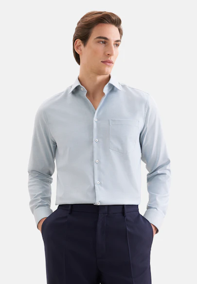 Comfort Chemise d'affaires Structure in Vert |  Seidensticker Onlineshop