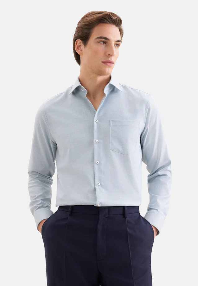Comfort Chemise d'affaires Structure in Vert |  Seidensticker Onlineshop
