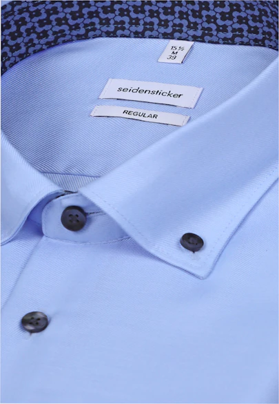 Regular Business Hemd Uni in Mittelblau |  Seidensticker Onlineshop