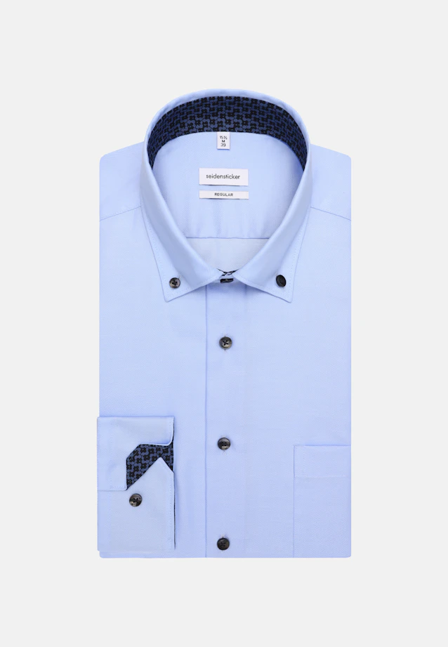 Regular Business Hemd Uni in Mittelblau |  Seidensticker Onlineshop