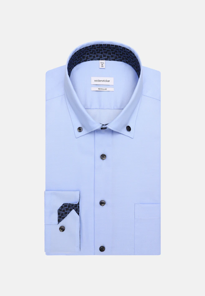 Regular Business Hemd Uni in Mittelblau | Seidensticker Onlineshop