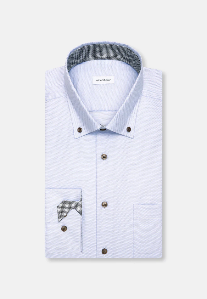 Regular Business shirt Structure in Hellblau | Seidensticker online shop