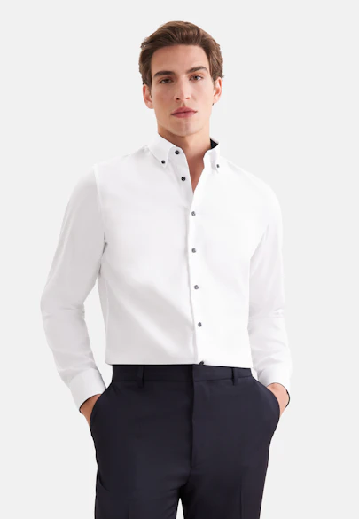 Slim Business shirt Uni in Weiß |  Seidensticker Onlineshop