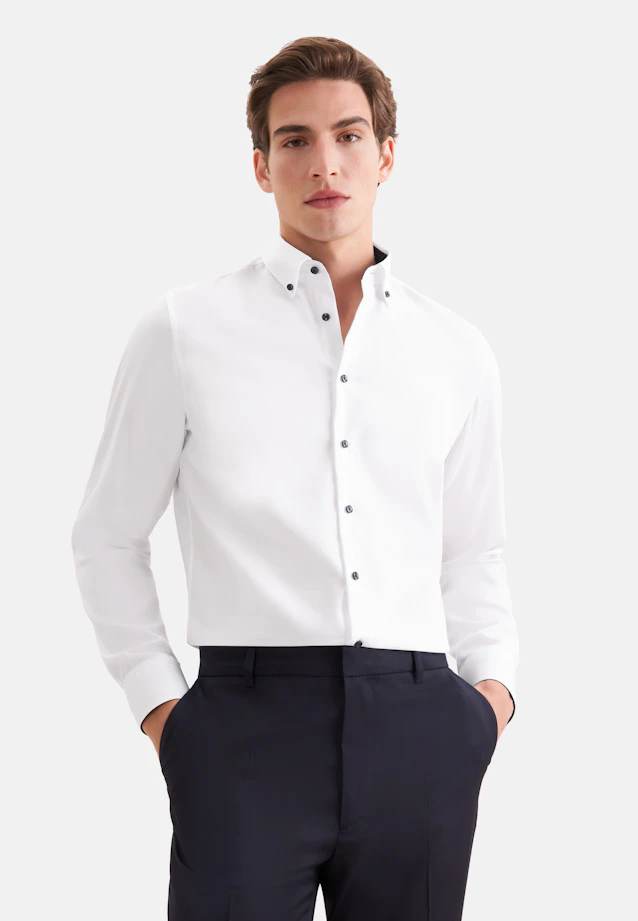 Slim Business shirt Uni in Weiß |  Seidensticker Onlineshop
