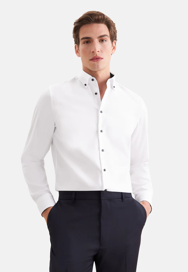 Slim Business shirt Uni in Weiß | Seidensticker online shop