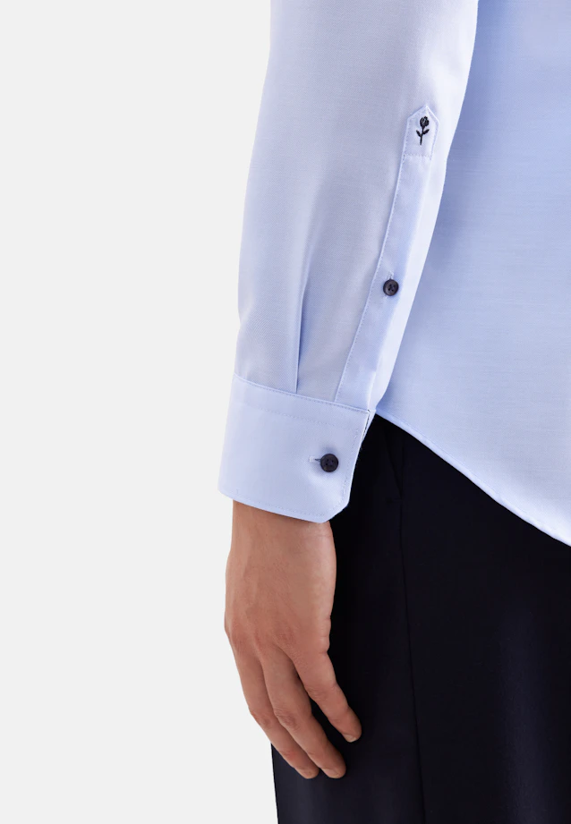Slim Business shirt Uni in Mittelblau |  Seidensticker Onlineshop