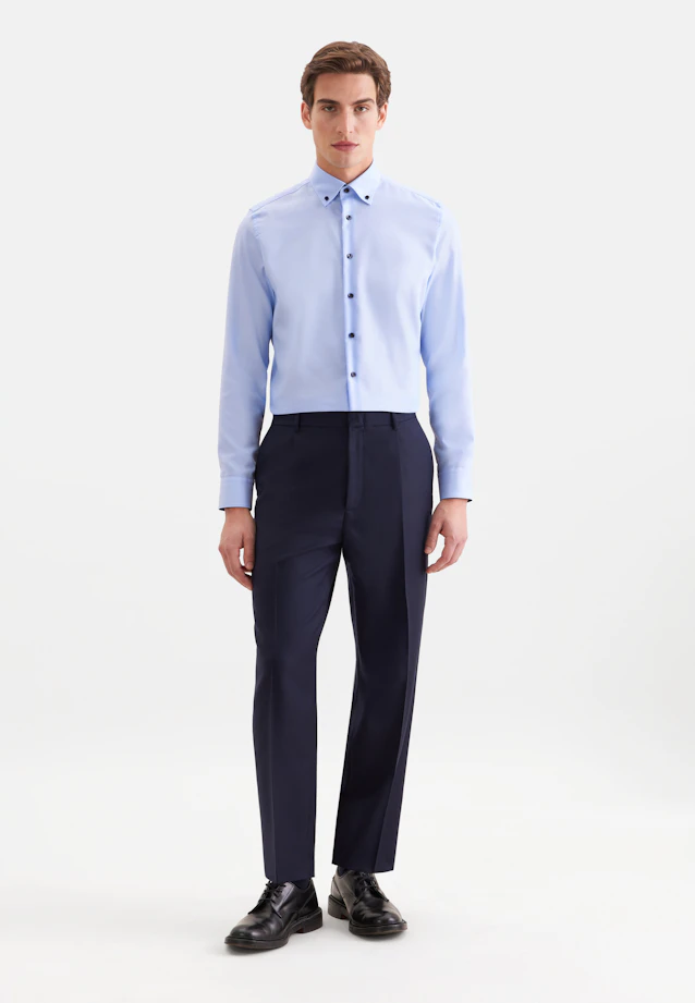 Slim Business shirt Uni in Mittelblau |  Seidensticker Onlineshop