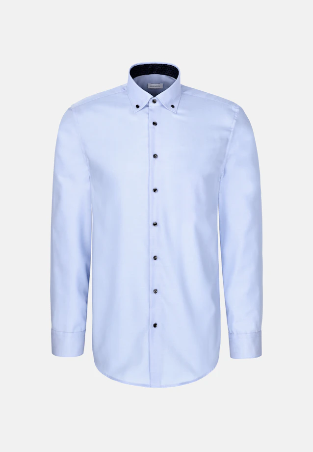 Slim Business shirt Uni in Mittelblau |  Seidensticker Onlineshop