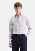 Regular Business shirt Check in Mittelblau |  Seidensticker Onlineshop