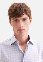 Regular Business shirt Check in Mittelblau |  Seidensticker Onlineshop
