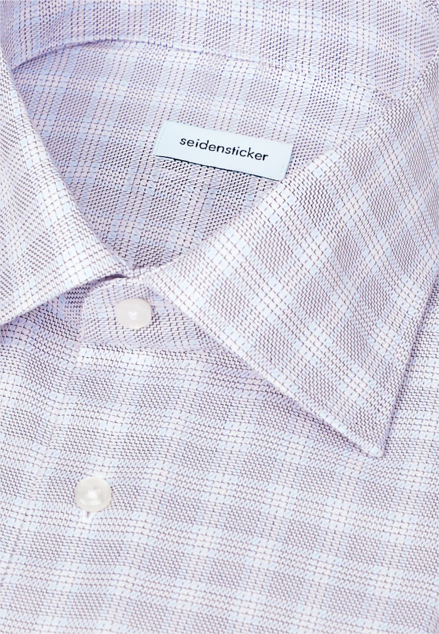 Regular Business shirt Check in Mittelblau |  Seidensticker Onlineshop