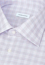 Regular Business shirt Check in Mittelblau |  Seidensticker Onlineshop