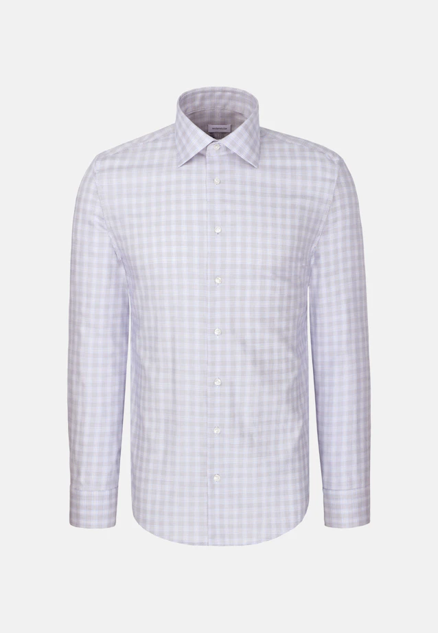 Regular Business shirt Check in Mittelblau |  Seidensticker Onlineshop