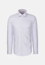 Regular Business shirt Check in Mittelblau |  Seidensticker Onlineshop