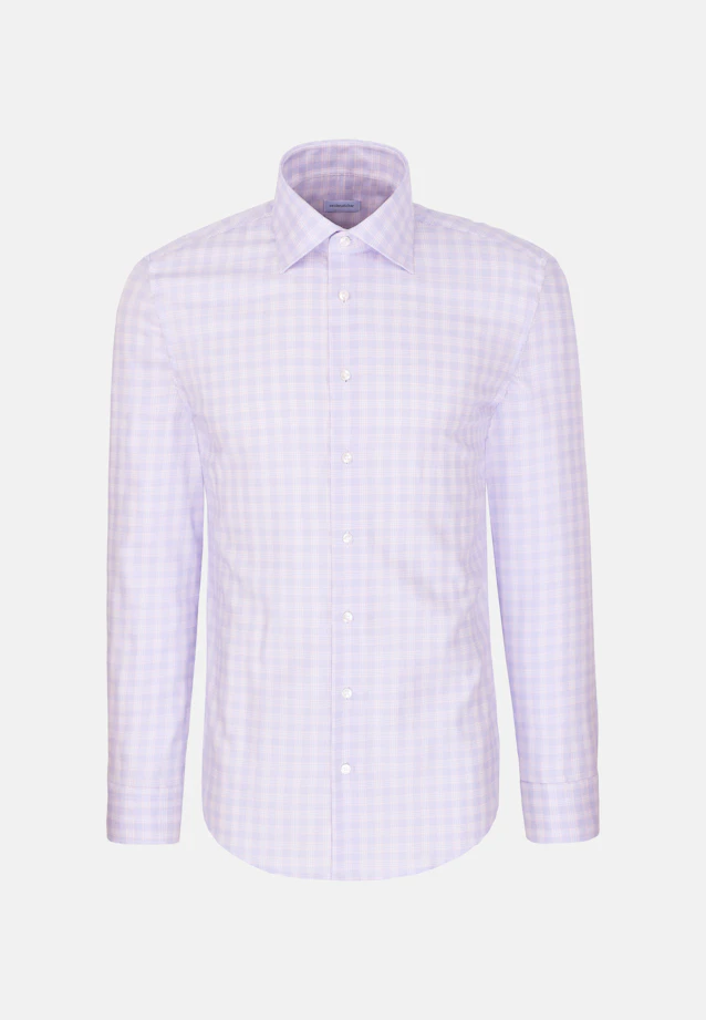 Regular Chemise d'affaires carreaux in Rose Fuchsia |  Seidensticker Onlineshop
