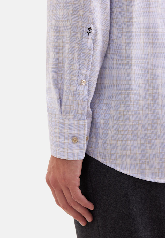 Regular Business shirt Check in Beige |  Seidensticker Onlineshop