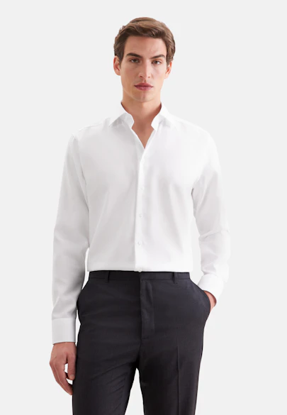 Regular Chemise d'affaires Structure in Blanc |  Seidensticker Onlineshop