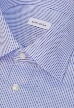 Regular Business Hemd Gestreift in Mittelblau |  Seidensticker Onlineshop
