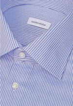 Regular Business Hemd Gestreift in Mittelblau |  Seidensticker Onlineshop