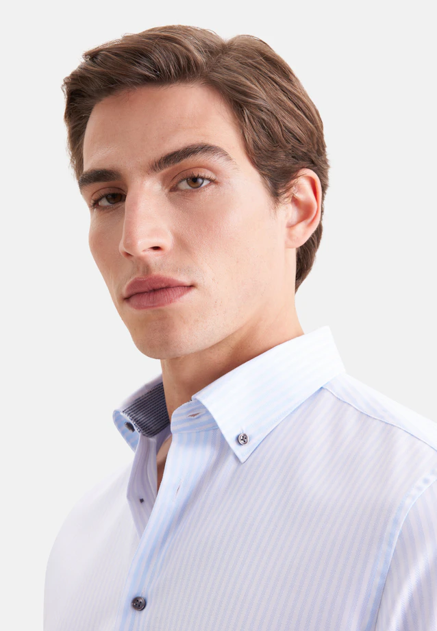 Slim Business Hemd Gestreift in Hellblau |  Seidensticker Onlineshop