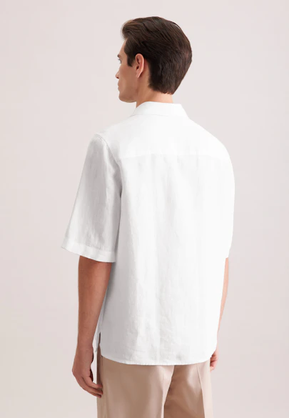 Regular Resort shirt Uni in Weiß |  Seidensticker Onlineshop