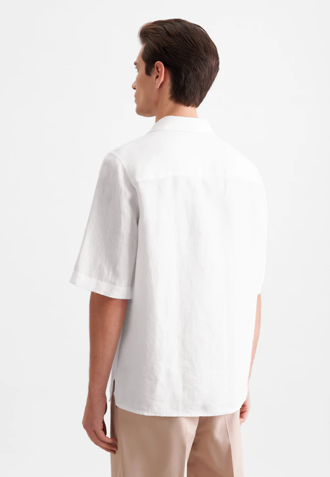 Regular Resort shirt Uni in Weiß | Seidensticker online shop