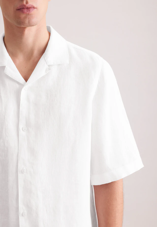 Regular Resort Hemd Uni in Weiß |  Seidensticker Onlineshop