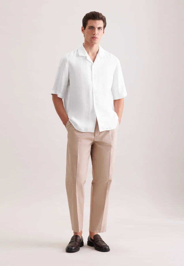 Regular Resort Hemd Uni in Weiß |  Seidensticker Onlineshop