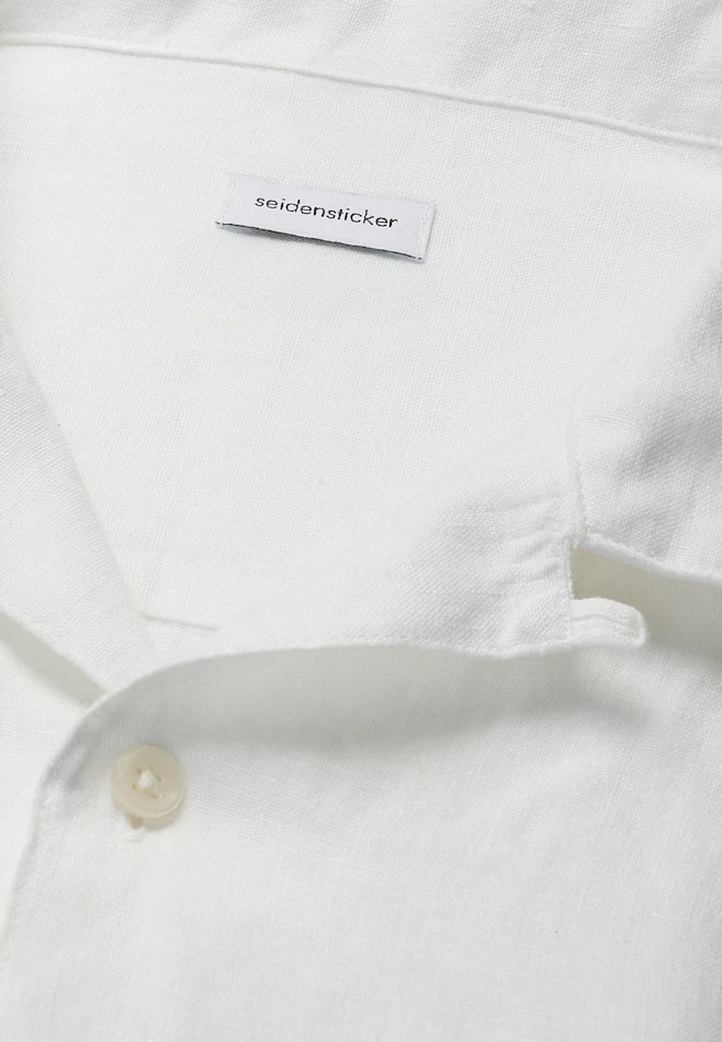 Regular Resort Hemd Uni in Weiß | Seidensticker Onlineshop