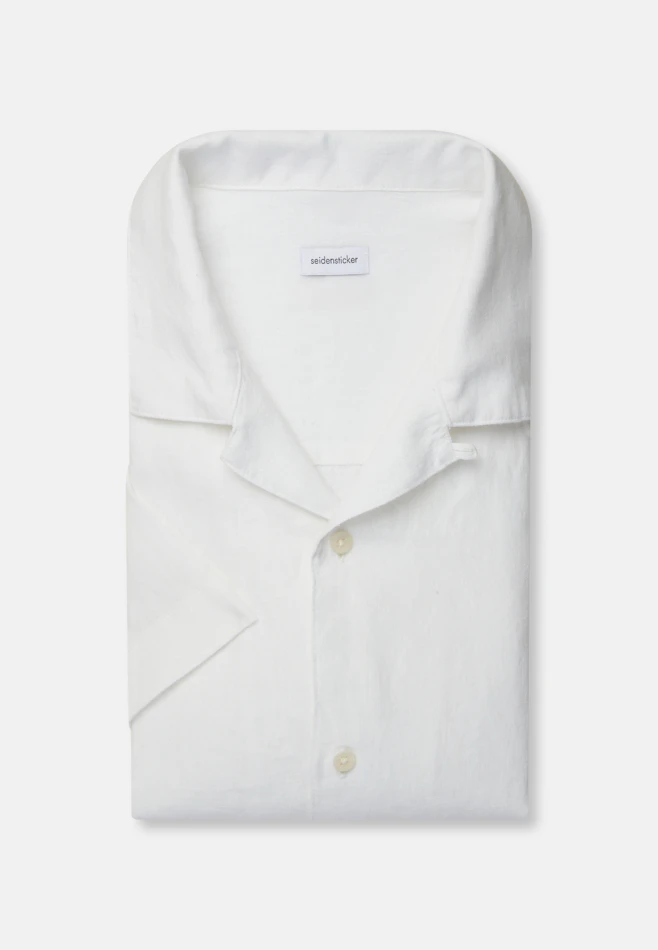 Regular Resort shirt Uni in Weiß | Seidensticker online shop