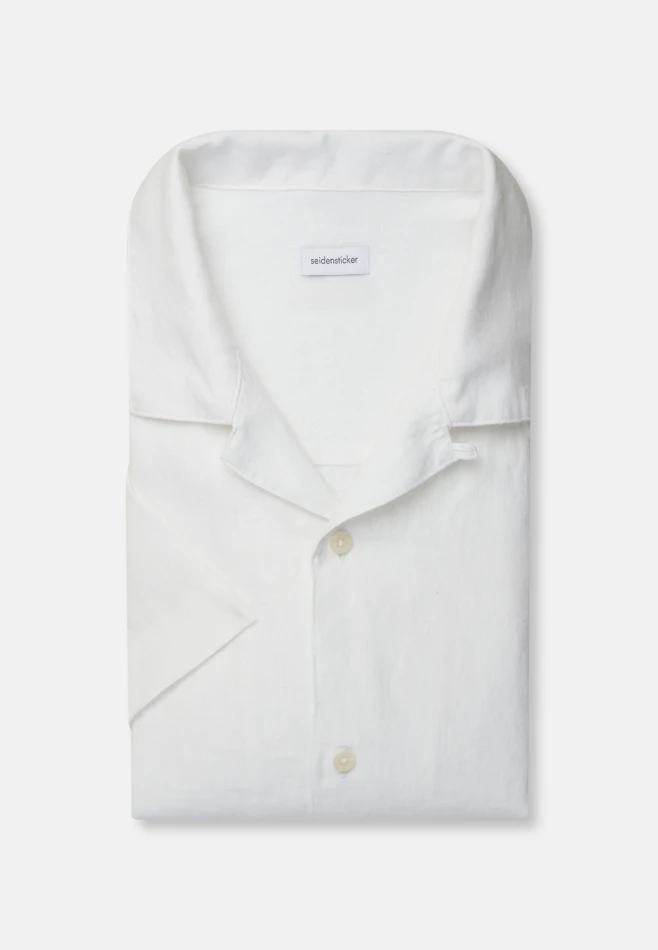 Regular Resort shirt Uni in Weiß | Seidensticker online shop
